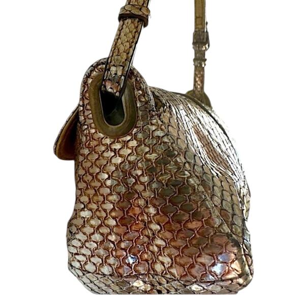 Jimmy Choo Metallic Gold
Snakeskin Leather Tulita Pochette
Bag - Picture 10 of 15